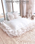 import white ruffled bed MTCY [󒍌]