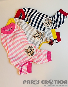 Kawaii Stripe KUMA Rompers