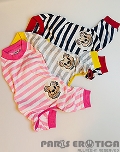 Kawaii Stripe KUMA Rompers